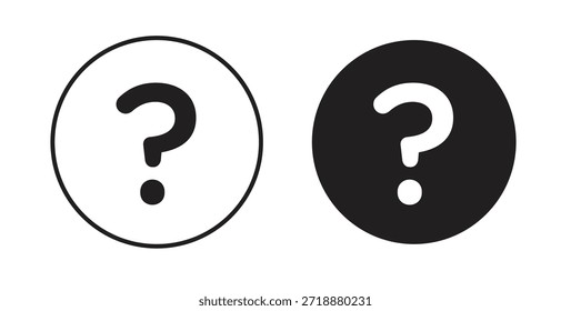 Conjunto de iconos de Botón de dudas aislados en Ilustración vectorial plana de fondo blanco.