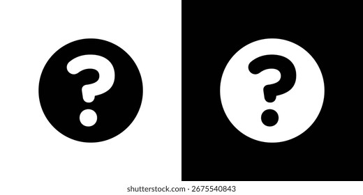 Iconos del Botón de las dudas, diseño negro del doodle gráfico de la ilustración simple