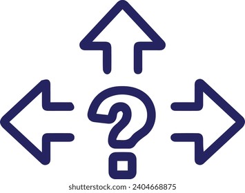 Doubts and thoughts of the icon vector.