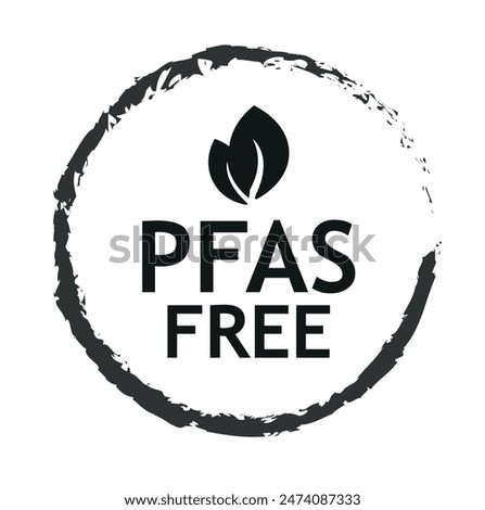  Doubts and uncertainties about dangerous PFAS Perfluoroalkyl and Polyfluoroalkyl Substances used due to their enhanced water-resistant properties - Concept with question mark and postcard. 