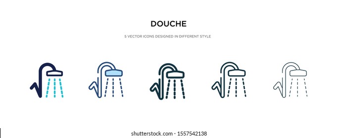 douche icon in different style vector illustration. two colored and black douche vector icons designed in filled, outline, line and stroke style can be used for web, mobile, ui