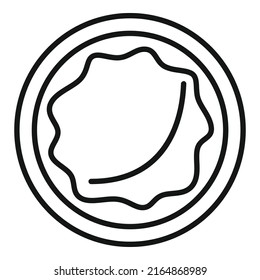 Dough bakery icon outline vector. Wheat cake. Pin roller