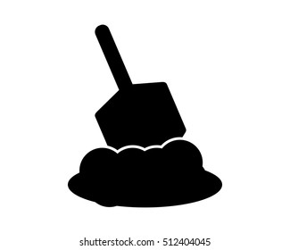 dough cement construction repair fix engineering tool equipment image vector icon logo silhouette