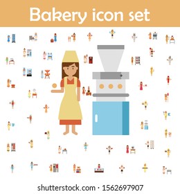 Dough divider, bakery color icon. Bakery icons universal set for web and mobile