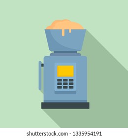 Dough factory equipment icon. Flat illustration of dough factory equipment vector icon for web design