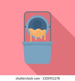 Dough factory icon. Flat illustration of dough factory vector icon for web design