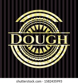 Dough gold badge or emblem. Vector Illustration. Detailed.