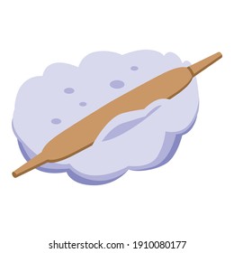 Dough icon. Isometric of dough vector icon for web design isolated on white background
