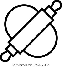 dough icon. Thin linear style design isolated on white background