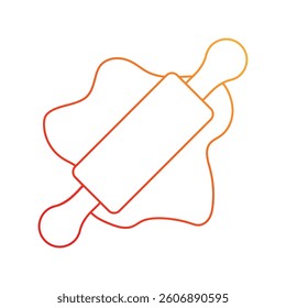 dough icon with white background vector stock illustration