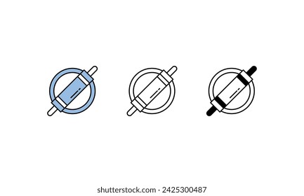 Iconos de masa ilustración vectorial