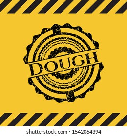 Dough inside warning sign, black grunge emblem. Vector Illustration. Detailed.