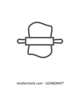 Dough line icon on white background