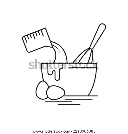 Dough making icon design. Graphic icon hands knead dough. Preparation ingredient for pasta, pizza, bread, baked and other dishes. vector illustration