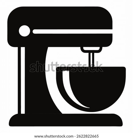 Dough mixer icon black vector on white background.