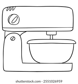 misturador de massa ilustração desenhado à mão esboço vetor