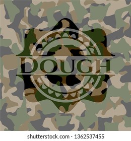 Dough on camouflage pattern