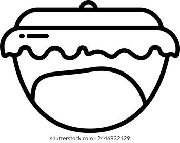 Dough outline vector icon illustration