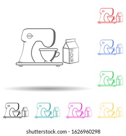 dough preparation machine multi color style icon. Simple thin line, outline vector of bakery shop icons for ui and ux, website or mobile application