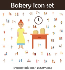 Dough proofing, bakery color icon. Bakery icons universal set for web and mobile
