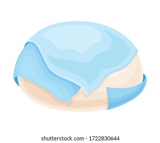 Dough Rested Under Overlay for Bread Cooking Vector Illustration