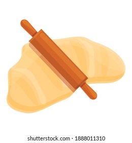 Dough roll icon. Cartoon of dough roll vector icon for web design isolated on white background