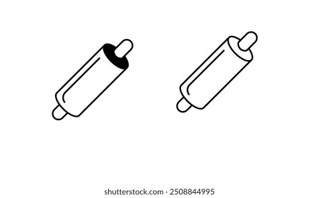 Dough Roller icon design with white background stock illustration