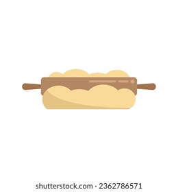 Icono de rodillo duro vector plano. Harina de pan. Trigo de rollo aislado