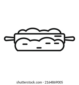 Dough Roller Icon Outline Vector. Bread Flour. Roll Wheat