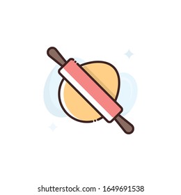 Dough Roller Vector Icon. illustration Style EPS 10 File