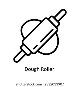 Dough Roller  Vector   outline Icon Design illustration. Kitchen and home  Symbol on White background EPS 10 File
