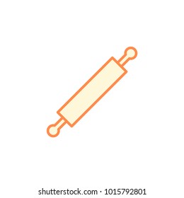 Dough Rolling Pin icon. Kitchen appliances for cooking Illustration. Simple thin line style symbol.