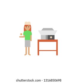 dough rounder color icon. Element of color bakery illustration. Premium quality graphic design icon. Signs and symbols collection icon for websites, web design, mobile app