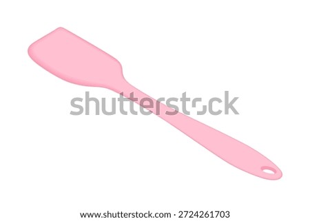 Dough scraper  - hand drawn isometric vector illustration.