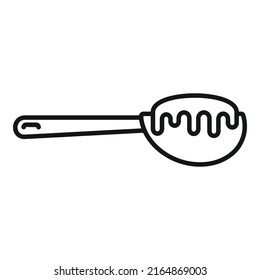 Dough spoon icon outline vector. Flour pastry. Cake wheat