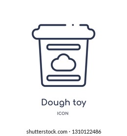 dough toy icon from toys outline collection. Thin line dough toy icon isolated on white background.