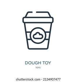 dough toy thin line icon. dough, play linear icons from toys concept isolated outline sign. Vector illustration symbol element for web design and apps.