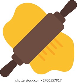 Teigvektor-Design im modernen Stil, Brotzubereitung und Backzutaten-Konzept, Backprozess-Illustration. Flachsymbol