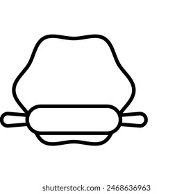 Teig Vektorgrafik Line Icon Design