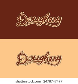 Doughery Artistic Typography Bakery Logo