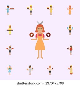 doughnut, bakery color icon. Bakery icons universal set for web and mobile