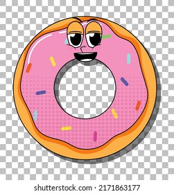 Doughnut cartoon character isolated illustration