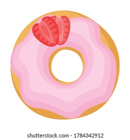 Caricatura de anillos ilustración vectorial de icono.Dibujo ilustrativo aislado de donut sobre fondo blanco.Icono vector de anacardos de chocolate.
