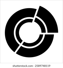 Doughnut Chart Icon Element For Design