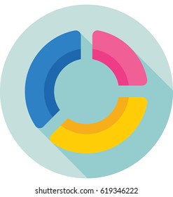 Doughnut Chart Vector Icon 