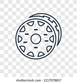 Doughnut concept vector linear icon isolated on transparent background, Doughnut concept transparency concept in outline style
