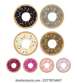 Doughnut Donut Clipart Design Set