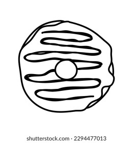 Doughnut, Donut in doodle style vector
