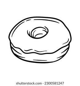 Doughnut, Donut in doodle style vector