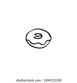 Doughnut, donut, food, baker, dessert vector icon